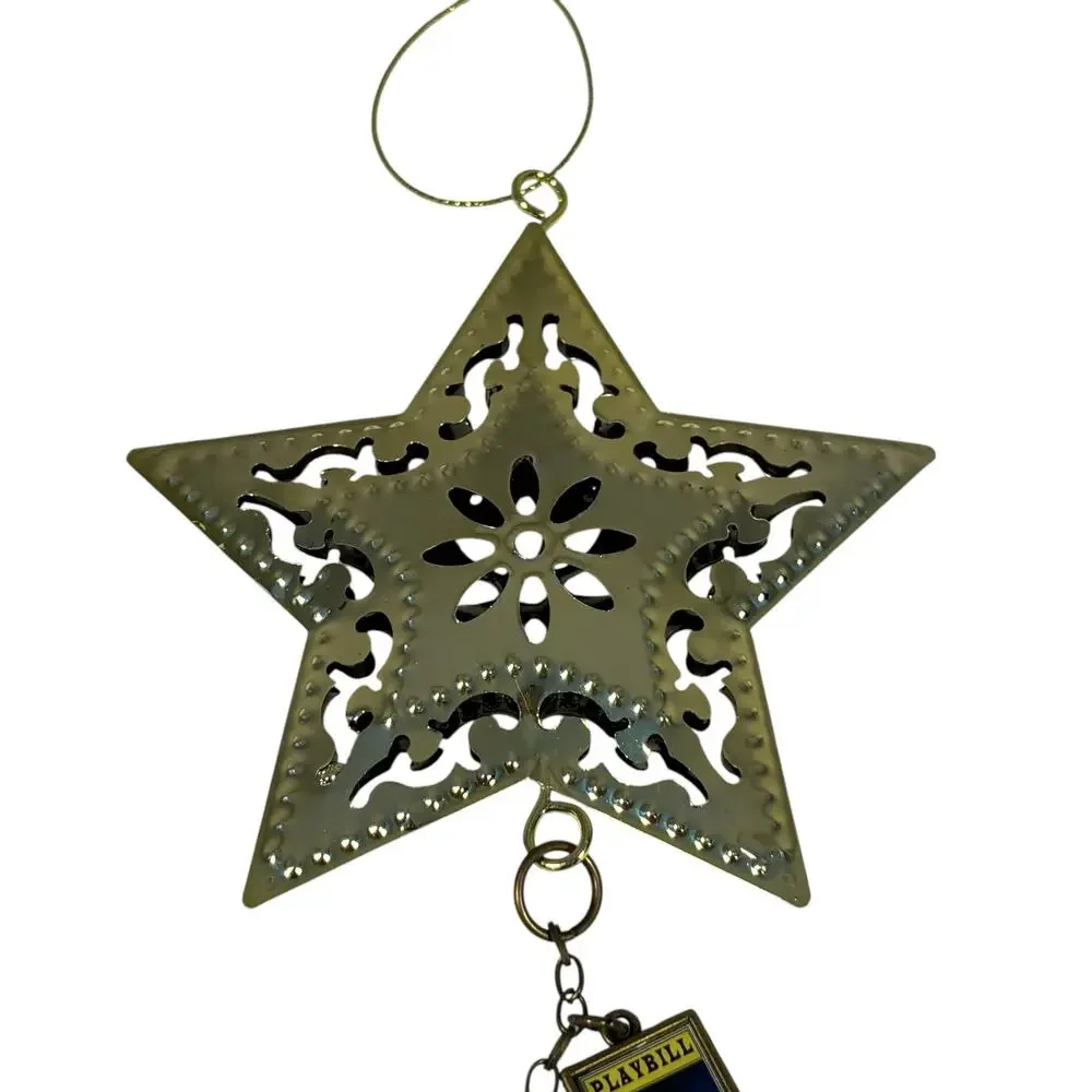 Broadway Playbill Beauty Beast Bye Bye Birdie Shrek Gold Star Christmas Ornament
